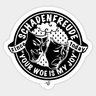 Original Schadenfreude logo by Tai's Tees Sticker